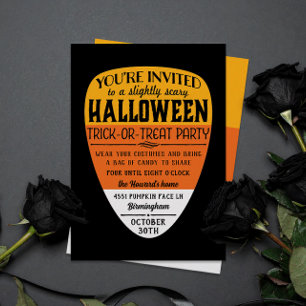 Big Candy Corn Halloween Party Kaart