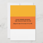 Big Candy Corn Halloween Party Kaart (Achterkant)