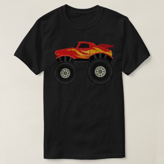 Big Car Lovers Geweldige Monster Truck Mud Crushin T-shirt (Design voorkant)