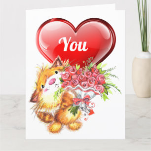 Big Card Love en Friendship Bedankkaart