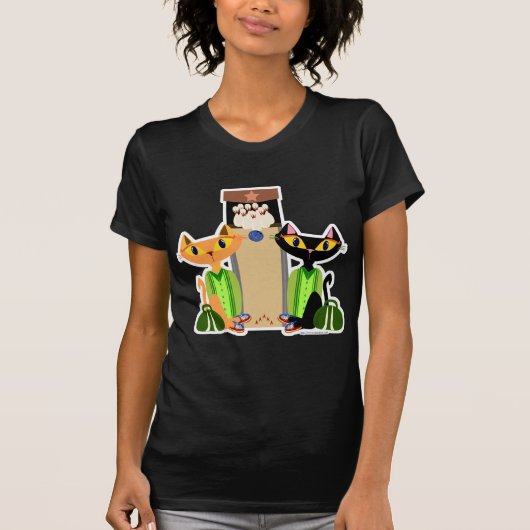 Big Cartoon Alley Cats T-shirt (Voorkant)