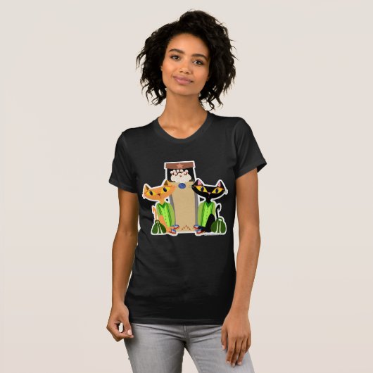 Big Cartoon Alley Cats T-shirt (Voorkant volledig)