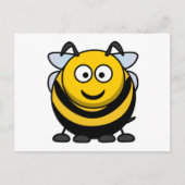 Big Cartoon Bumble Bee Briefkaart (Voorkant)