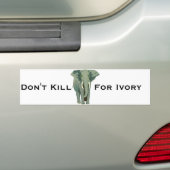 Big Cartoon Gray Elephant Bumpersticker (Op auto)
