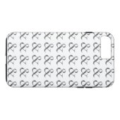 Big Caslon Medium Black Letterpress Grain Case-Mate iPhone Case (Achterkant (Horizontaal))