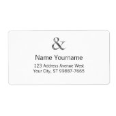 Big Caslon Medium Black Letterpress Grain Etiket (Voorkant)