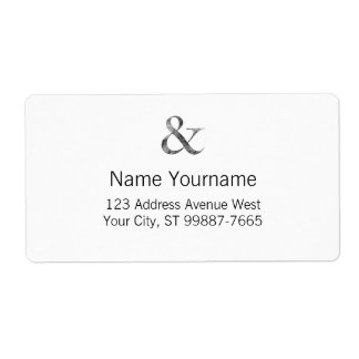 Big Caslon Medium Black Letterpress Grain Etiket