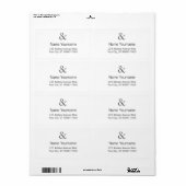 Big Caslon Medium Black Letterpress Grain Etiket (Full Sheet)