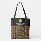 Big Cat Animal Print Aangepaste Pickleball Paddle Tote Bag (Achterkant)