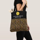 Big Cat Animal Print Aangepaste Pickleball Paddle Tote Bag (Dichtbij)