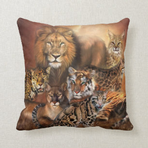 Big Cat Art Designer Pillow Kussen