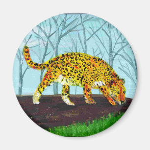Big Cat Art Jaguar Magneet