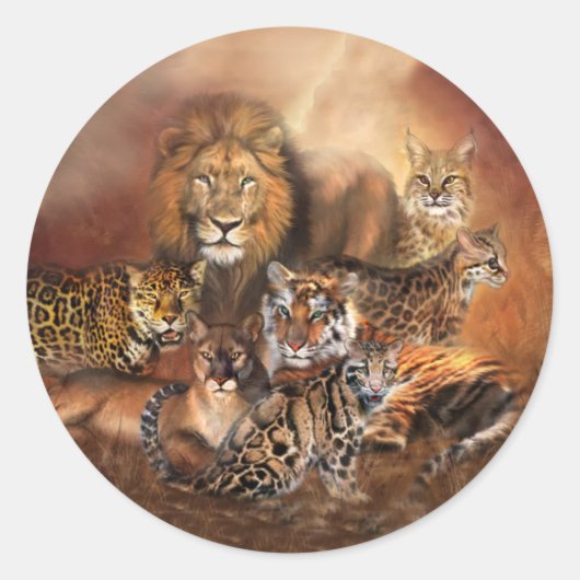 Big Cat Art Sticker (Voorkant)