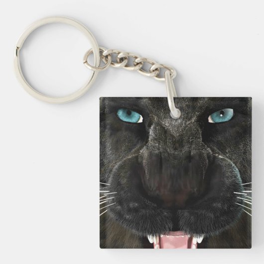 Big Cat Black Panther Sleutelhanger (voorkant)