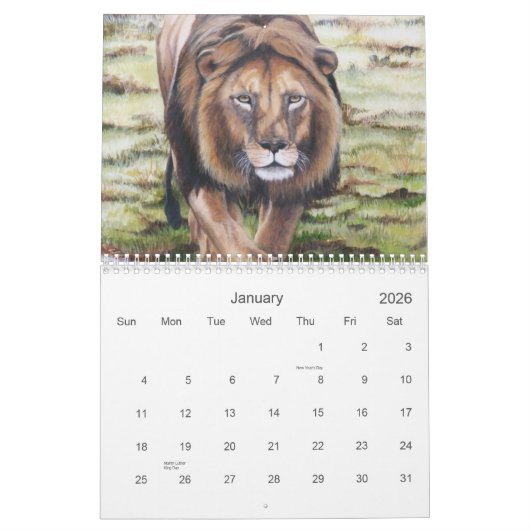 Big Cat Calendar Kalender (Jan 2026)