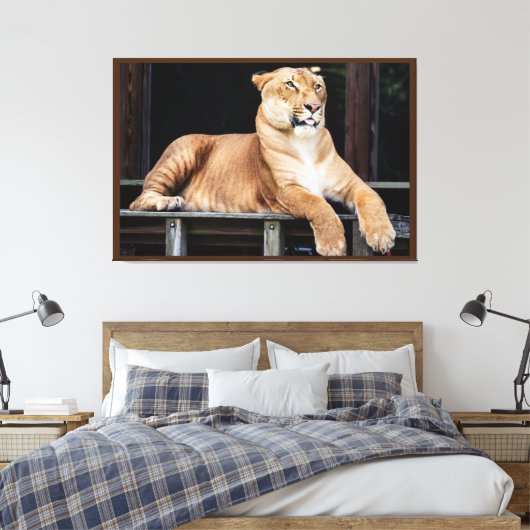 Big Cat Canvas Afdruk (Insitu (Slaapkamer))