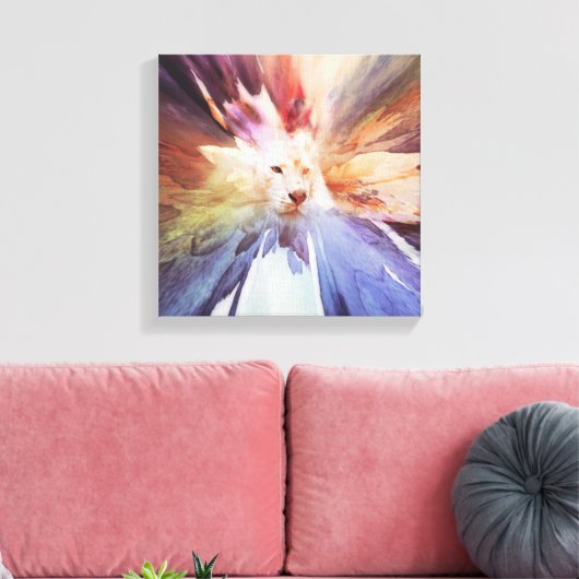 Big Cat Canvas Afdruk (Insitu (Woonkamer))