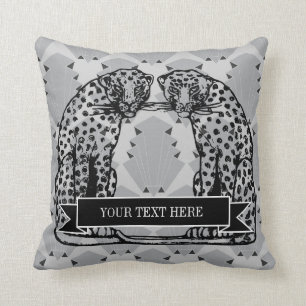 Big Cat Cheetah Art Deco Hollywood Regy Style Kussen