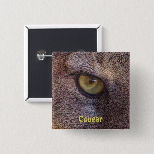 Big Cat Cougar Eye Wildlife-lovers Button (Voorkant /achterkant)