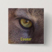 Big Cat Cougar Eye Wildlife-lovers Button (Voorkant)