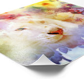 Big Cat Grunge Foto Afdruk (Hoek)