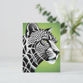 Big Cat Leopard Jaguar Briefkaart (Staand voorkant)