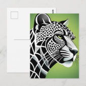 Big Cat Leopard Jaguar Briefkaart (Voorkant / Achterkant)