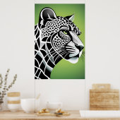 Big Cat Leopard Jaguar Poster (Keuken)