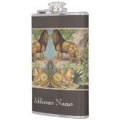 Big Cat Lions Tigers, luipaarden, dieren afdrukken Heupfles (Links)