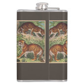 Big Cat Lions Tigers, luipaarden, dieren afdrukken Heupfles (Achterkant)