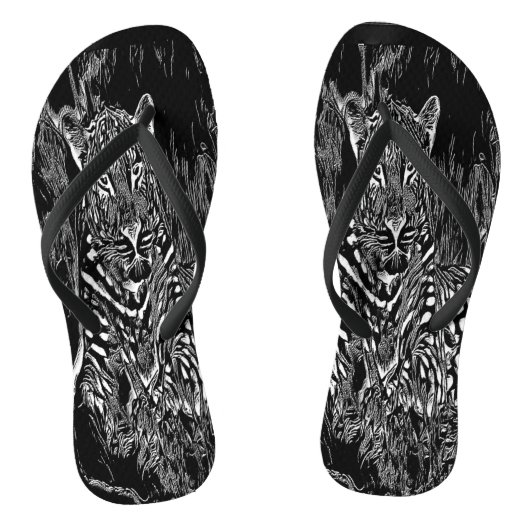 Big Cat-modellen: Leopard Laze 01-02 Teenslippers (Voetbed)
