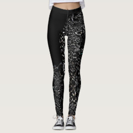 Big Cat-modellen: Magnified Snow Leopard & Cub 01- Leggings