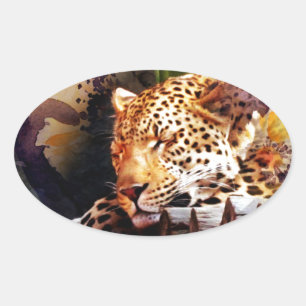 Big Cat Ovale Sticker