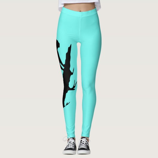 Big Cat Panther Cougar op een leboog Leggings (Voorkant)