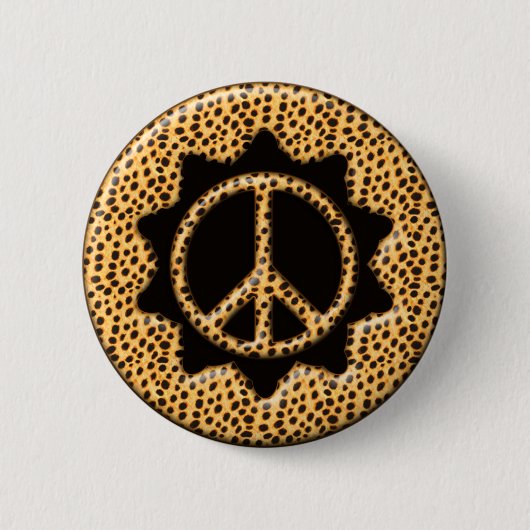 BIG CAT PEACE SIGN RONDE BUTTON 5,7 CM (Voorkant)