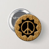 BIG CAT PEACE SIGN RONDE BUTTON 5,7 CM (Voorkant /achterkant)