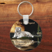 Big Cat Rare White Tiger Collectie Sleutelhanger (Voorkant)