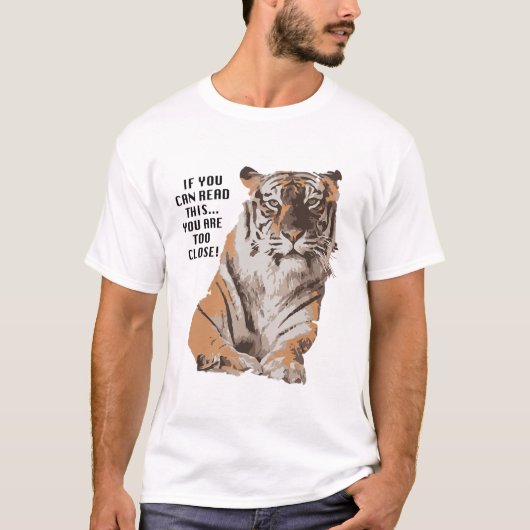 Big Cat Rescue Amanda Tiger te dicht bij T-Shirt (Voorkant)