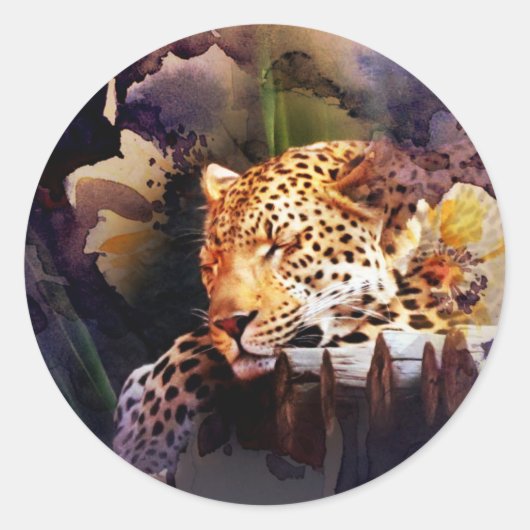 Big Cat Ronde Sticker (Voorkant)