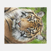 Big Cat Sumatran Tiger Fleece Deken (Voorkant (Horizontaal))
