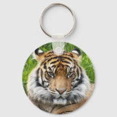 Big Cat Sumatran Tiger Foto Sleutelhanger (Voorkant)