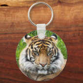 Big Cat Sumatran Tiger Foto Sleutelhanger (Voorkant)