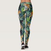 Big Cat Tiger Naadloos Patroon Leggings (Achterkant)