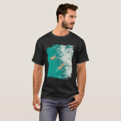 Big Cat Tiger Surf On The Beach T-shirt (Voorkant volledig)