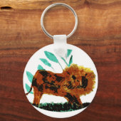 Big Cat Wildlife Art Lion Sleutelhanger (Voorkant)