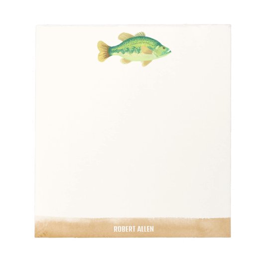 Big Catch Illustrated Fish Notepad Notitieblok (Voorkant)