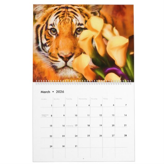 Big Cats Art #3 Calendar Kalender (Mar 2026)