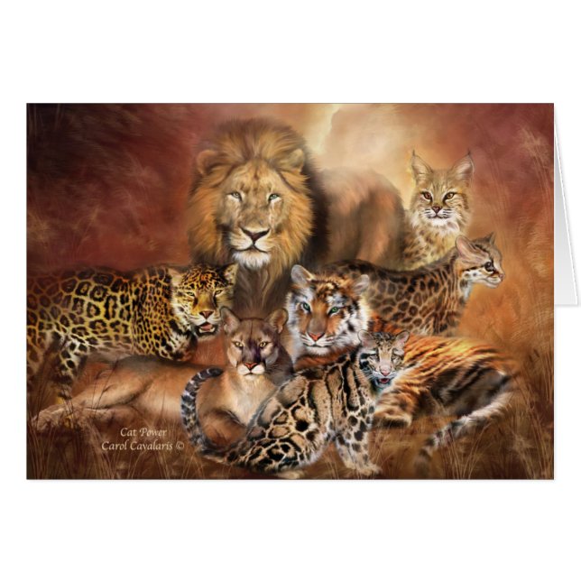 Big Cats Art Card (Voorkant Horizontaal)