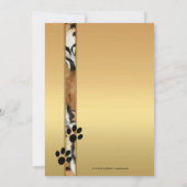 Big Cats Tiger Gold Post Weddenschap Kaart (Achterkant)