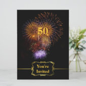 Big Celebration Birthday Uitnodiging (Staand voorkant)